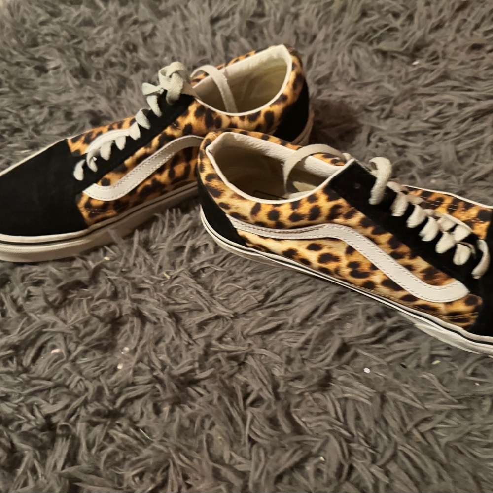 Vans Leopard Print Athletic Shoes